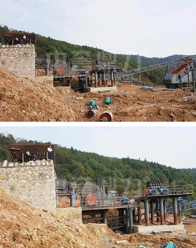 湖南醴陵市時產300噸砂石骨料生產線 湖南醴陵市時產300噸砂石骨料生產線