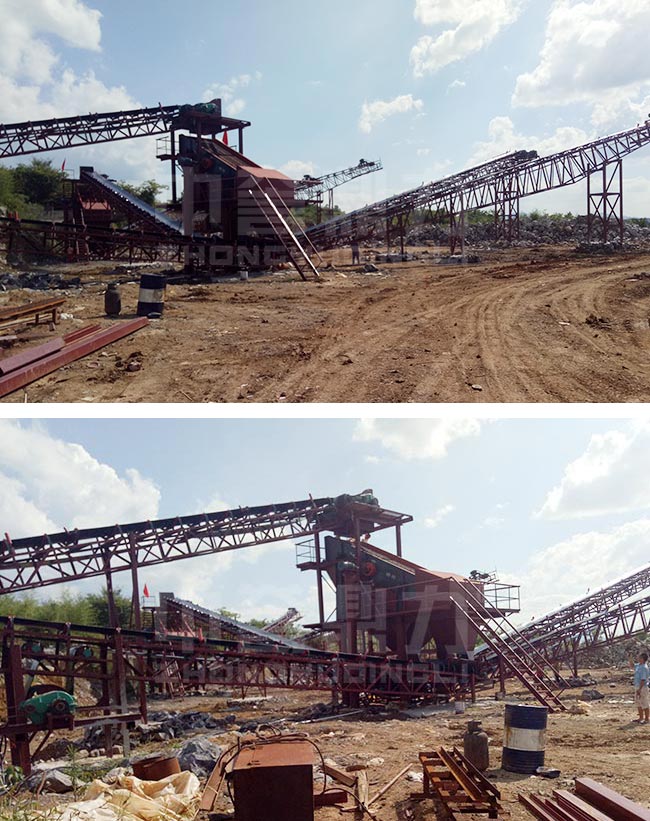 湖南祁陽縣日產2000噸砂石生產線 湖南祁陽縣日產2000噸砂石生產線