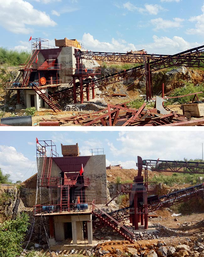 湖南祁陽縣日產2000噸砂石生產線 湖南祁陽縣日產2000噸砂石生產線