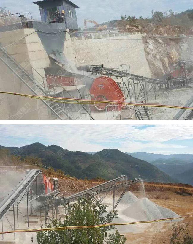 云南保山市騰沖縣、昌寧縣時產200噸骨料生產線